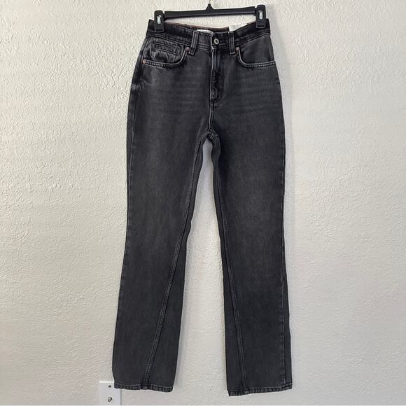 NWT We The Free Xena Slim Straight Black Jeans In Dark Knight 25 - Picture 2 of 7